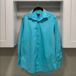 Teal button down shirt by Alfani